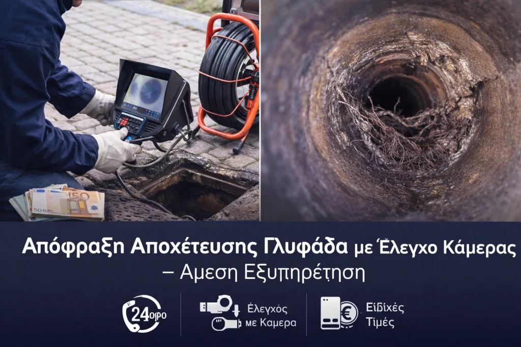 Απόφραξη Αποχέτευσης Γλυφάδα με Έλεγχο Κάμερας – Άμεση Εξυπηρέτηση